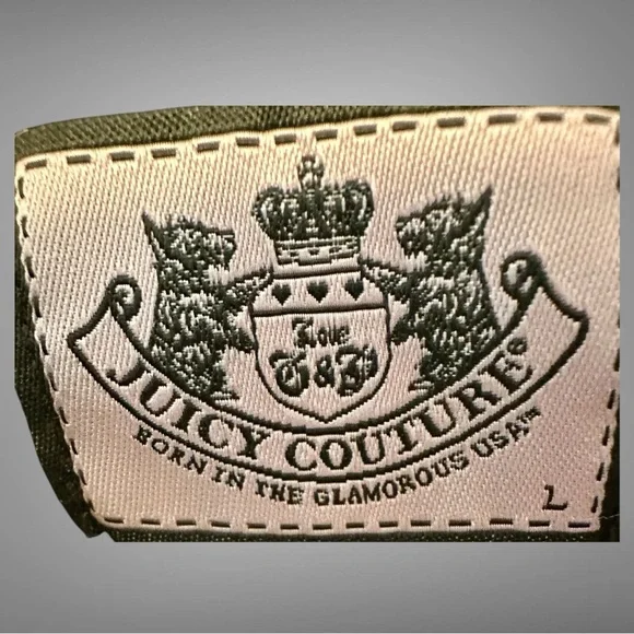 Juicy Couture Black “Biker” Style Jacket Size Large - Picture 3 of 5